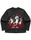 Black waffle knit oversized full-sleeve Front Design