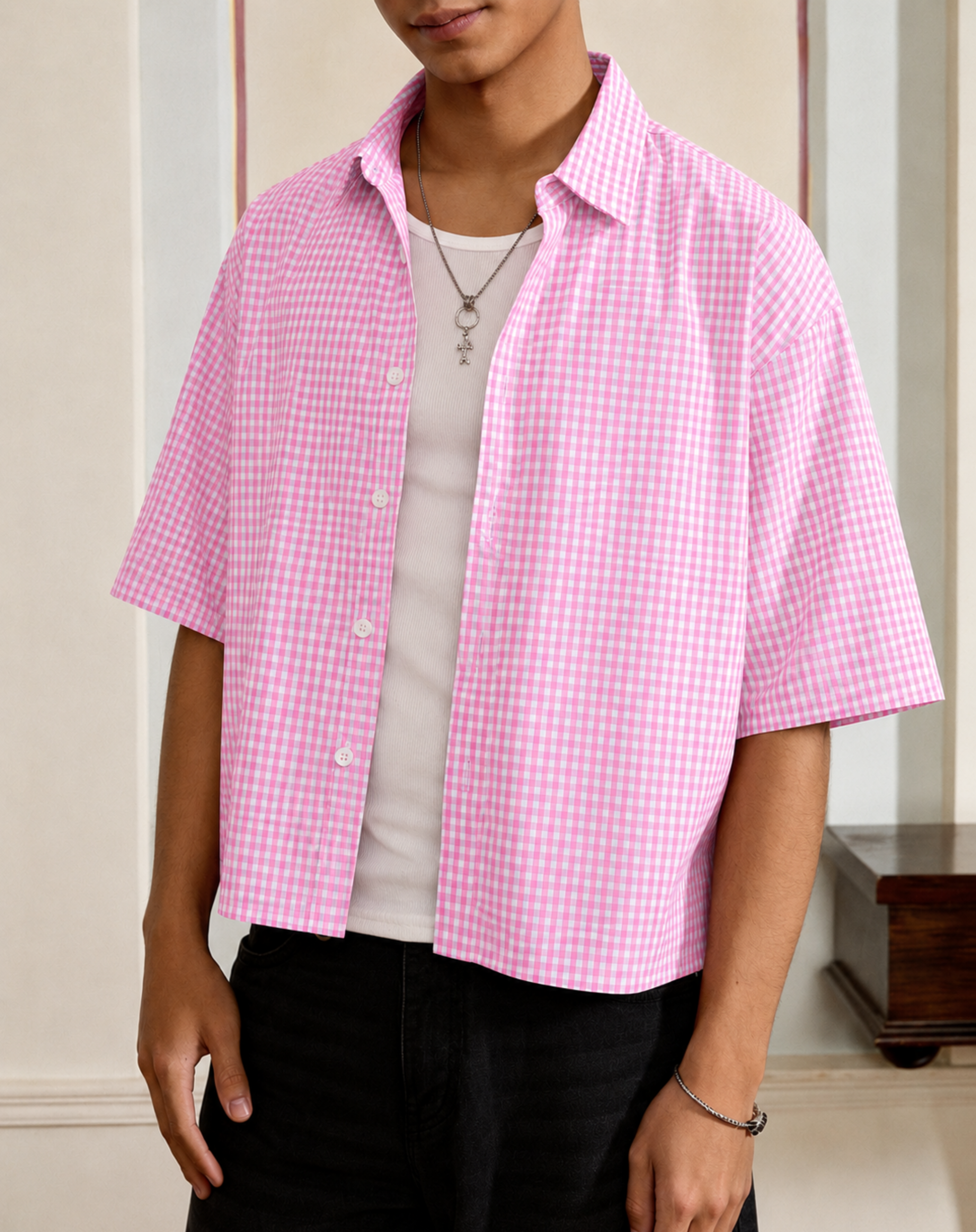 BOXY GINGHAM - PINK Main image