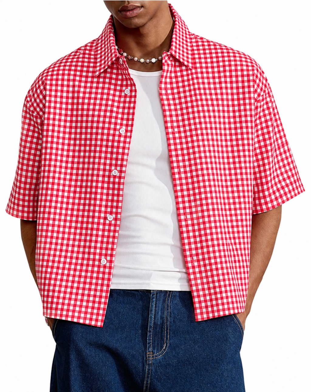 BOXY GINGHAM - RED